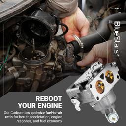 [Lifetime Warranty] 791230 Carburetor Kit - Compatible with B&S 445677 405777 406777 407777 20-25 HP 4 Cycle V-Twin Engine, J-Deere LA120 LA130 LA135 LA140 LA150 LA145 - Replaces 799230 699709 499804 MIA10632 thumbnail 2