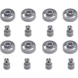 [Lifetime Warranty] WD12X10231 Dishwasher Lower Rack Wheel with Stud - Compatible with General Electric Dishwashers - Replaces 1263942 AP3994981 PS1481883 EA1481883 - Pack of 8 thumbnail 0