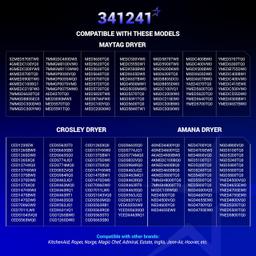 [Lifetime Warranty] 341241 Dryer Drum Belt - Compatible with Whirlpool Kenmore Dryers - Replaces 8066065 AP2946843 W10127457 PS346995 14210003 31531589 31001026 3394651 529597 - Pack of 2 thumbnail 7