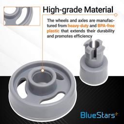 [Lifetime Warranty] WD12X10231 Dishwasher Lower Rack Wheel with Stud - Compatible with General Electric Dishwashers - Replaces 1263942 AP3994981 PS1481883 EA1481883 - Pack of 8 thumbnail 3