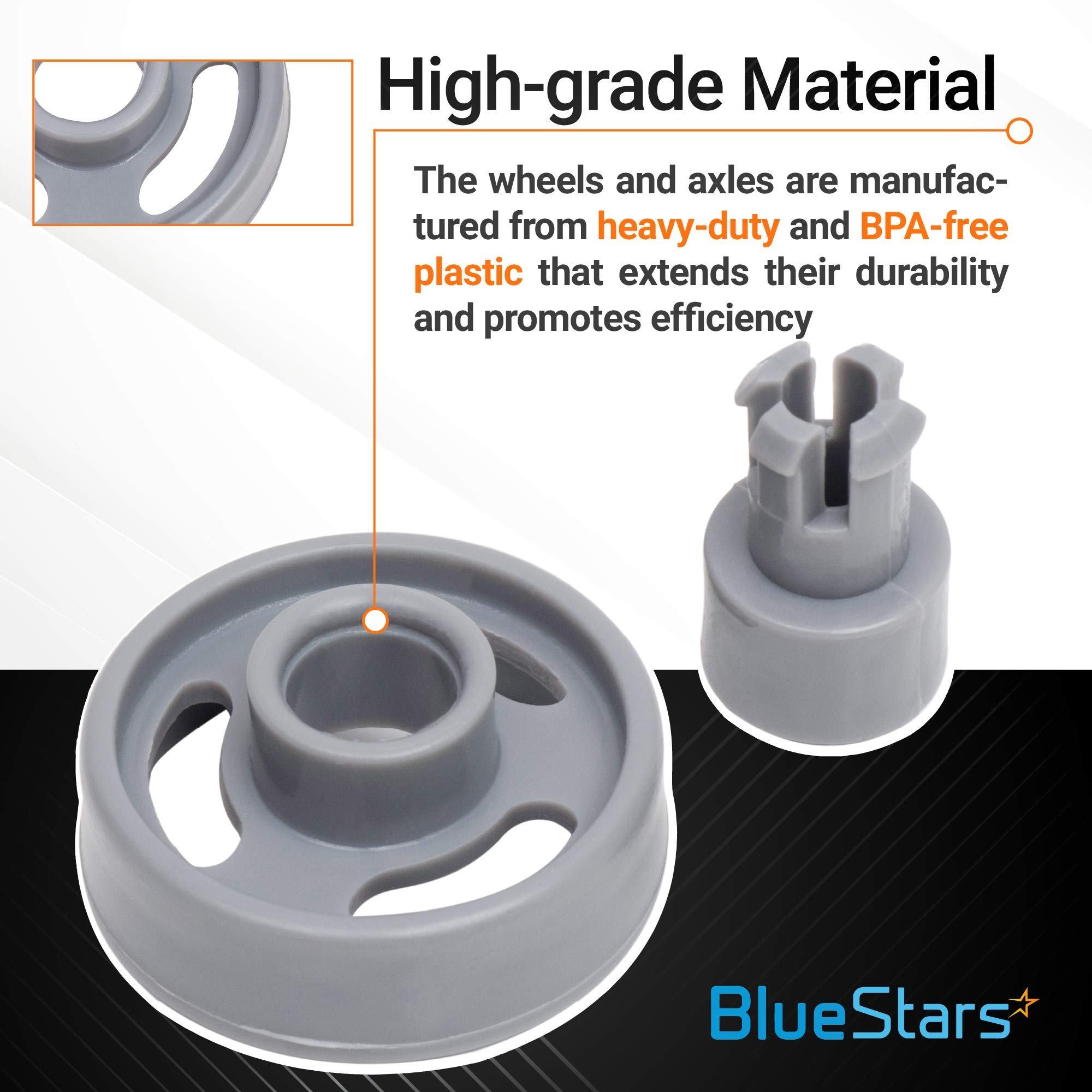 [Lifetime Warranty] WD12X10231 Dishwasher Lower Rack Wheel with Stud - Compatible with General Electric Dishwashers - Replaces 1263942 AP3994981 PS1481883 EA1481883 - Pack of 8 image 3