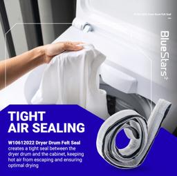 [Lifetime Warranty] W10612022 Dryer Rear Drum Felt Seal Kit for Whirlpool, Maytag, Kenmore, Crosley Dryers - Replaces MEDC215EW, AP5737110, PS8691753, AP3094267, PS334327, W10389561 thumbnail 4