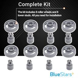 [Lifetime Warranty] WD12X10231 Dishwasher Lower Rack Wheel with Stud - Compatible with General Electric Dishwashers - Replaces 1263942 AP3994981 PS1481883 EA1481883 - Pack of 8 thumbnail 4