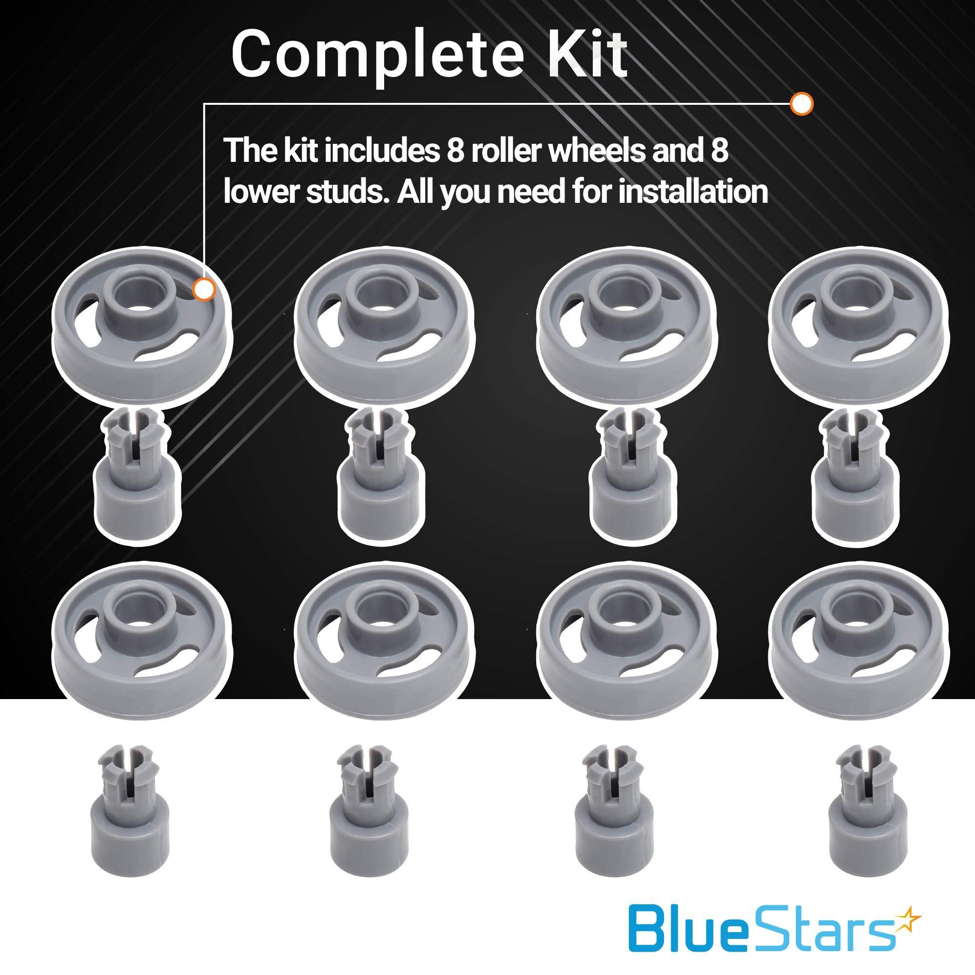 [Lifetime Warranty] WD12X10231 Dishwasher Lower Rack Wheel with Stud - Compatible with General Electric Dishwashers - Replaces 1263942 AP3994981 PS1481883 EA1481883 - Pack of 8 image 4