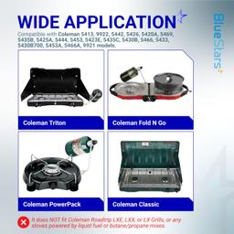 [Lifetime Warranty] 5430 Camping Stove Regulator with 6 FT Propane Adapter Hose - Connect 5lb - 20lb Large Propane Tank for Coleman Stoves & Grills, Fold N Go Stove Accessories (NOT for Roadtrip LXE Grills) thumbnail 4