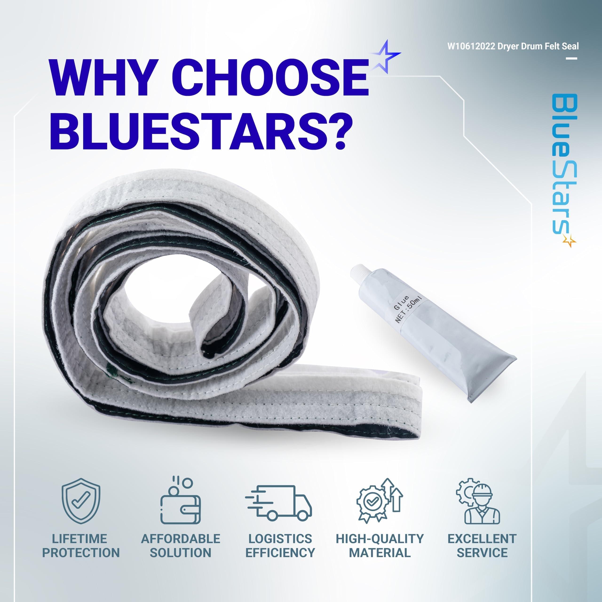 [Lifetime Warranty] W10612022 Dryer Rear Drum Felt Seal Kit for Whirlpool, Maytag, Kenmore, Crosley Dryers - Replaces MEDC215EW, AP5737110, PS8691753, AP3094267, PS334327, W10389561 image 7