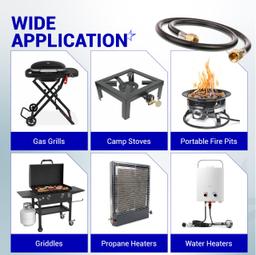 [Lifetime Warranty] 3 Feet RV Propane Hose Connector Assembly - 3/8" Female Flare x 3/8" Female Flare Quick Connect Hose 59913 thumbnail 4