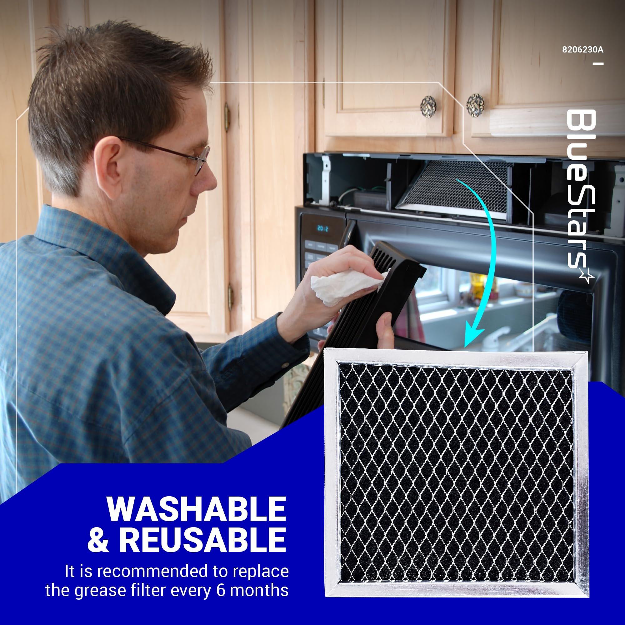 [Lifetime Warranty] 8206230A Microwave Charcoal Filter 5.3" x 5" – Compatible with Whirlpool & Maytag – Replaces 8206230 AP4299744 PS1871363 - Pack of 2 image 5