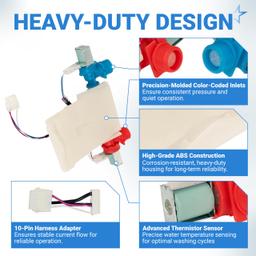 [Lifetime Warranty] W11101906 W11210463 Washer Water Inlet Valve Replacement - Compatible with Whirlpool Amana Maytag Washer - Replaces W10701461 W10883458 W10869803 W11038696 AP6329219 thumbnail 3