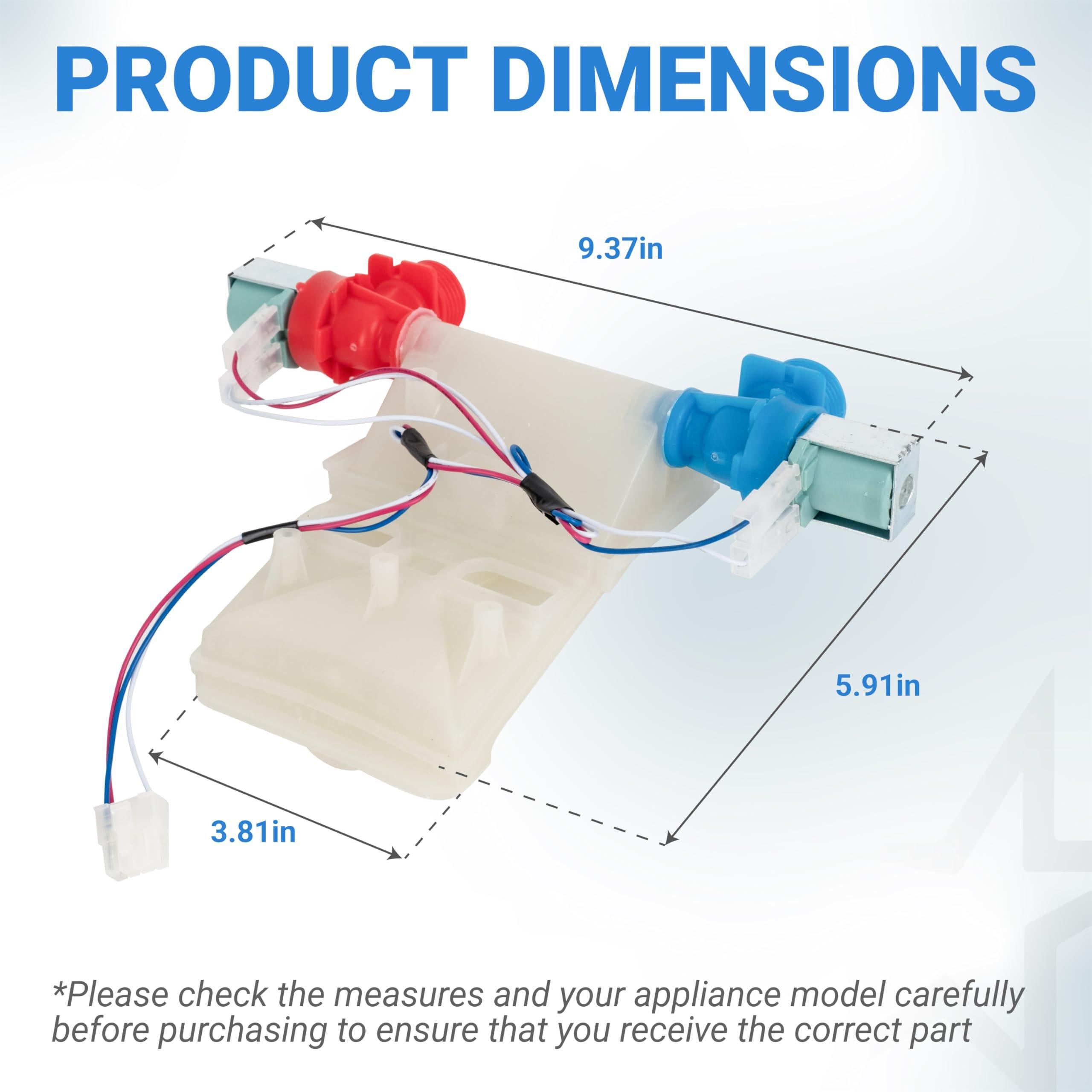 [Lifetime Warranty] W11101906 W11210463 Washer Water Inlet Valve Replacement - Compatible with Whirlpool Amana Maytag Washer - Replaces W10701461 W10883458 W10869803 W11038696 AP6329219 image 1