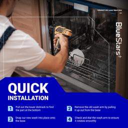 [Lifetime Warranty] 5304507158 Dishwasher Lower Wash Arm Assembly - Compatible with Several Frigidaire Dishwashers - Replaces AP6036393 154821902 5304496935 5304498139 5304507159 thumbnail 5