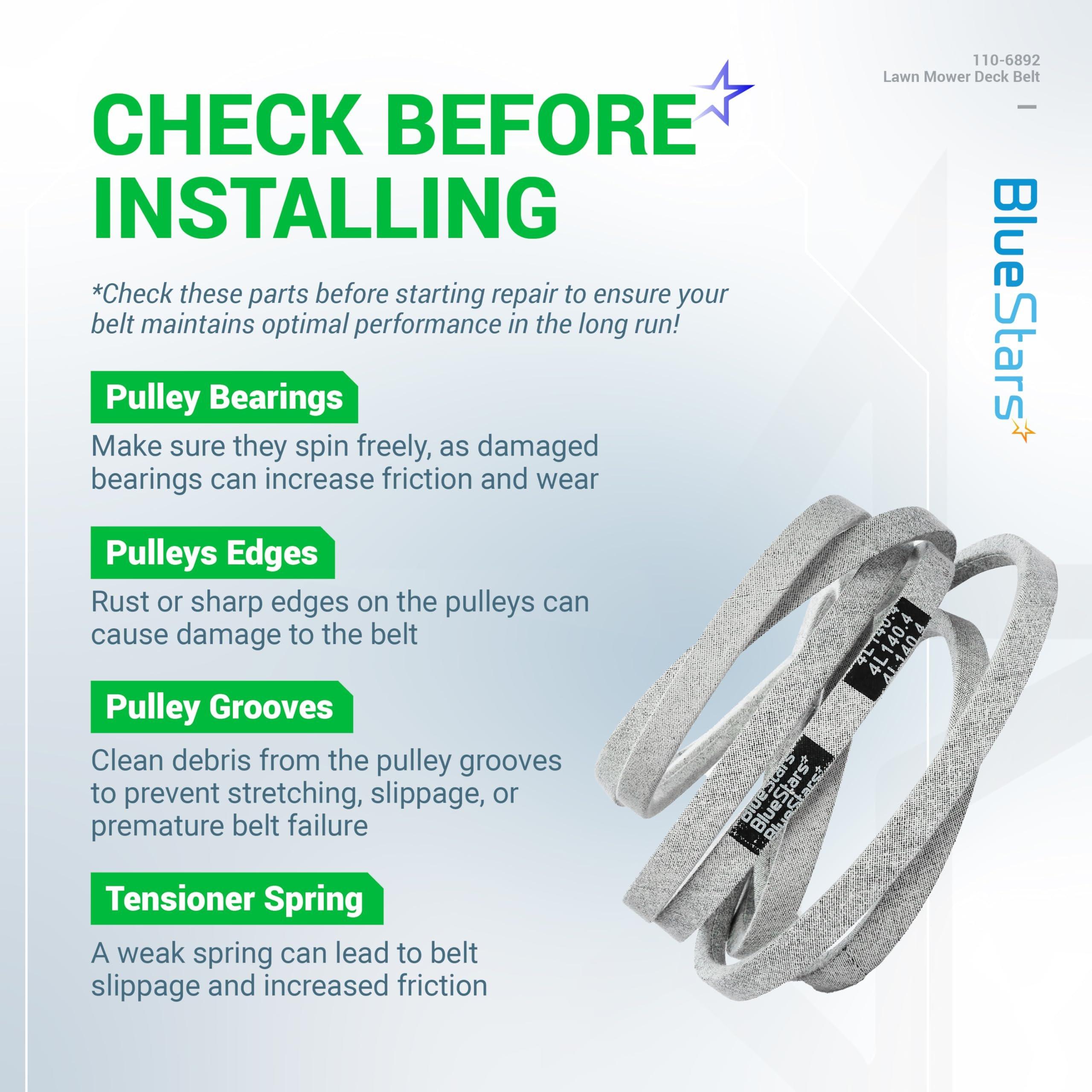 [Lifetime Warranty] 110-6892 Lawn Mower Deck Belt V-Belt image 8