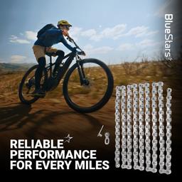 [Lifetime Warranty] 10 Speed Bike Chain 1/2 x 11/128 Inch (116 Links) with Quick Link - Anti-Rust Bicycle Chain - for MTB/Road/Gravel/Cyclocross Bikes - Compatible with Shimano SRAM Campagnolo thumbnail 6