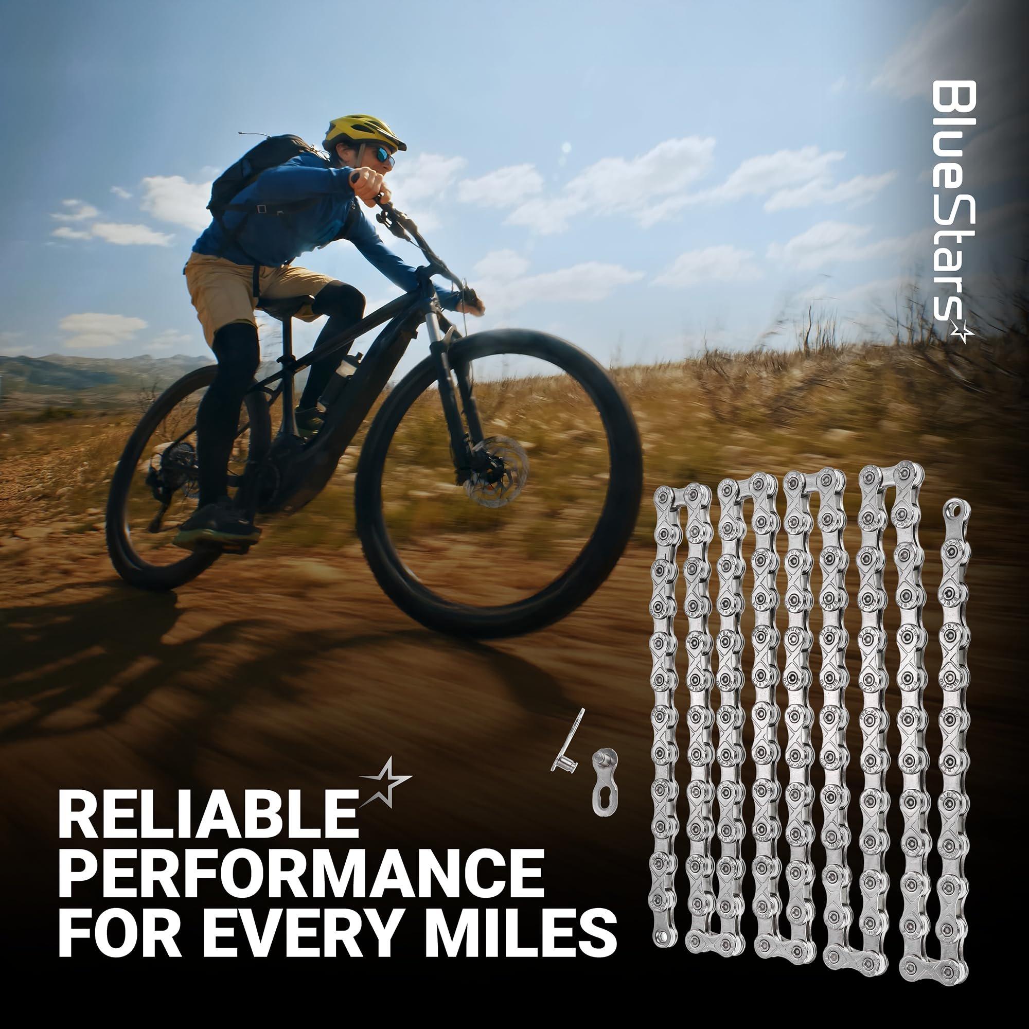 [Lifetime Warranty] 10 Speed Bike Chain 1/2 x 11/128 Inch (116 Links) with Quick Link - Anti-Rust Bicycle Chain - for MTB/Road/Gravel/Cyclocross Bikes - Compatible with Shimano SRAM Campagnolo image 6