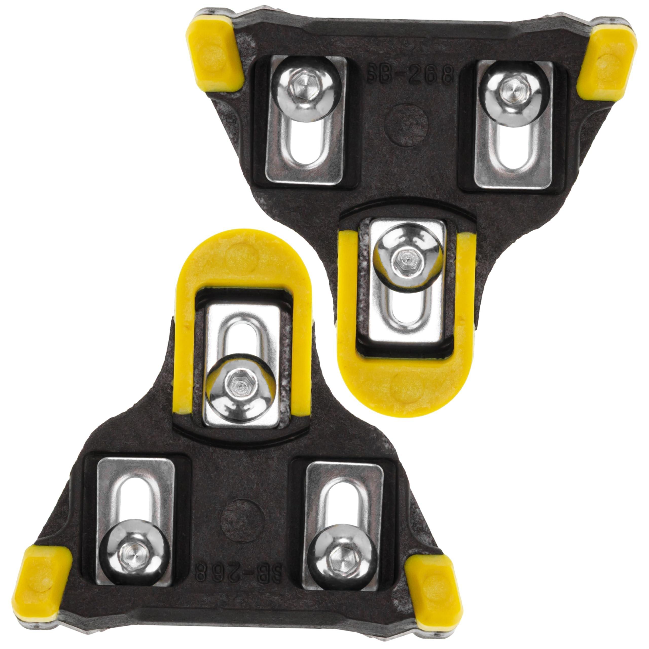 [Lifetime Warranty] Bike Cleats - Compatible with Shimano SPD-SL Pedals - 6-Degree Float Cleat for Cycling Shoes Suitable for Spinning Indoor Cycling Mountain Biking Outdoor Road Cycling - Pack of 2 image 0