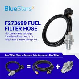 [Lifetime Warranty] [CSA Certified] Propane Fuel Filter F273699 with 6FT Hose & QCC1/Type1 Adapter, Fit Buddy Series, Mr.Heater Buddy & Big Buddy Heaters, Connect 20-45 lb Propane Tanks thumbnail 2