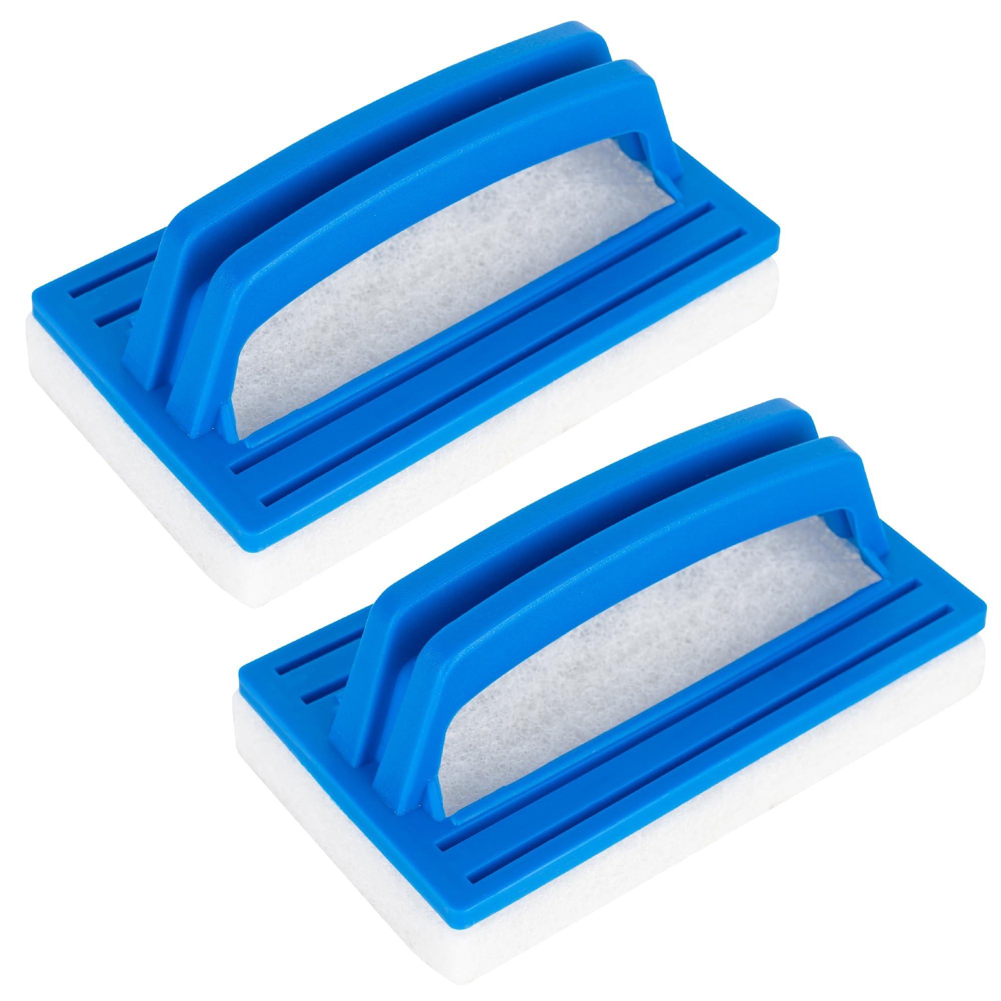 [Lifetime Warranty] Hand-Held Sponge Pool Scrub Brush - for Tile, Grout, Walls, Vinyl Liners, Spas, Tubs, Showers - Pack of 2 image 0