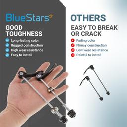 [Lifetime Warranty] Quick Release Skewer Front & Rear Wheel Axle for Mountain Bike, Road Bike, BMX Bicycle, MTB Wheel Hub, Aluminium Alloy Clip Bolt Lever Axle Set (1 Pair) thumbnail 7