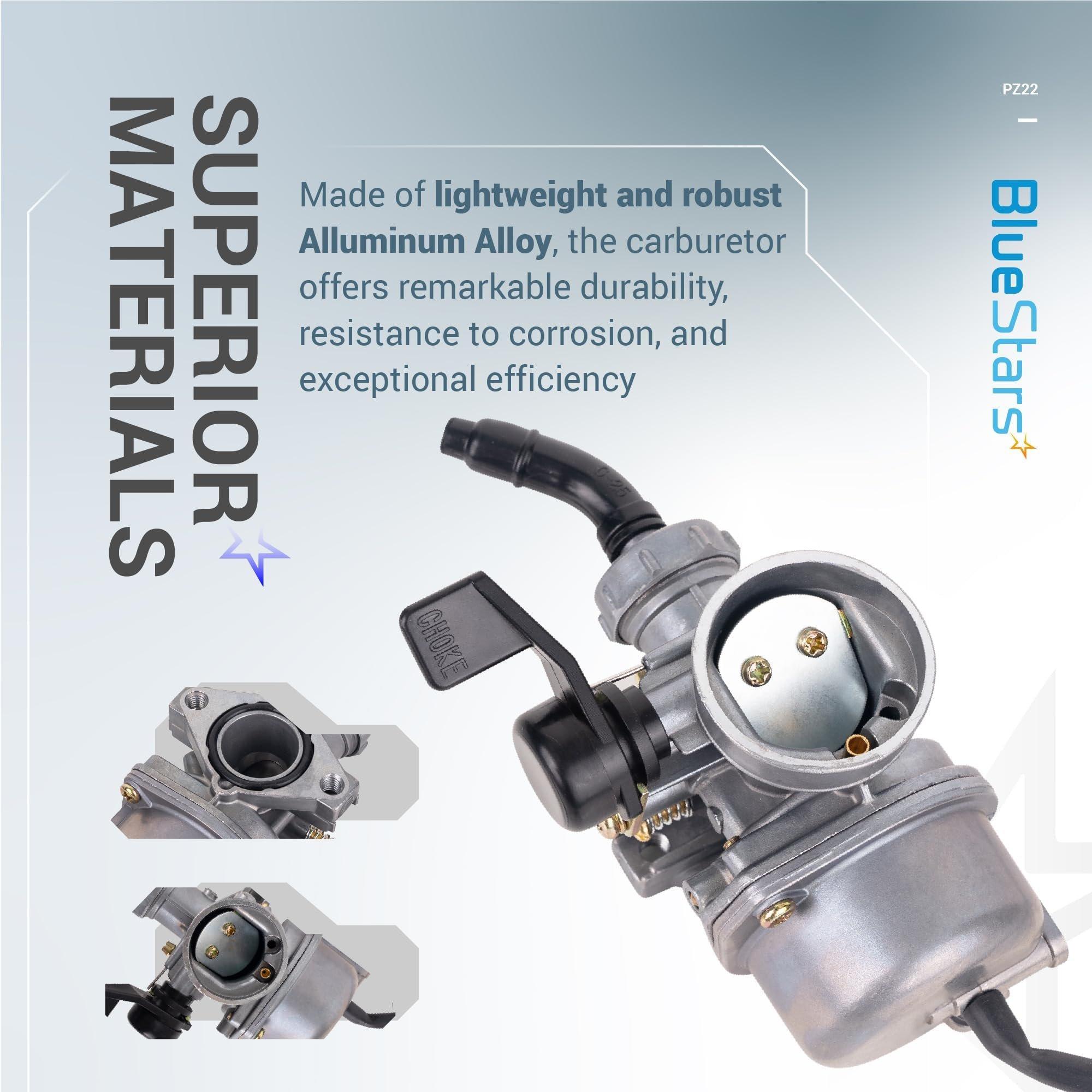 [Lifetime Warranty] PZ22 Carburetor Kit - Compatible with 110cc 125cc SSR CRF50 Predators TaoTao Coolster Apollo RFZ Coleman ATV Dirt Bike - w/ 38mm Air Filter Intake Pipe Fuel Filter Line Gaskets Spark Plug image 2