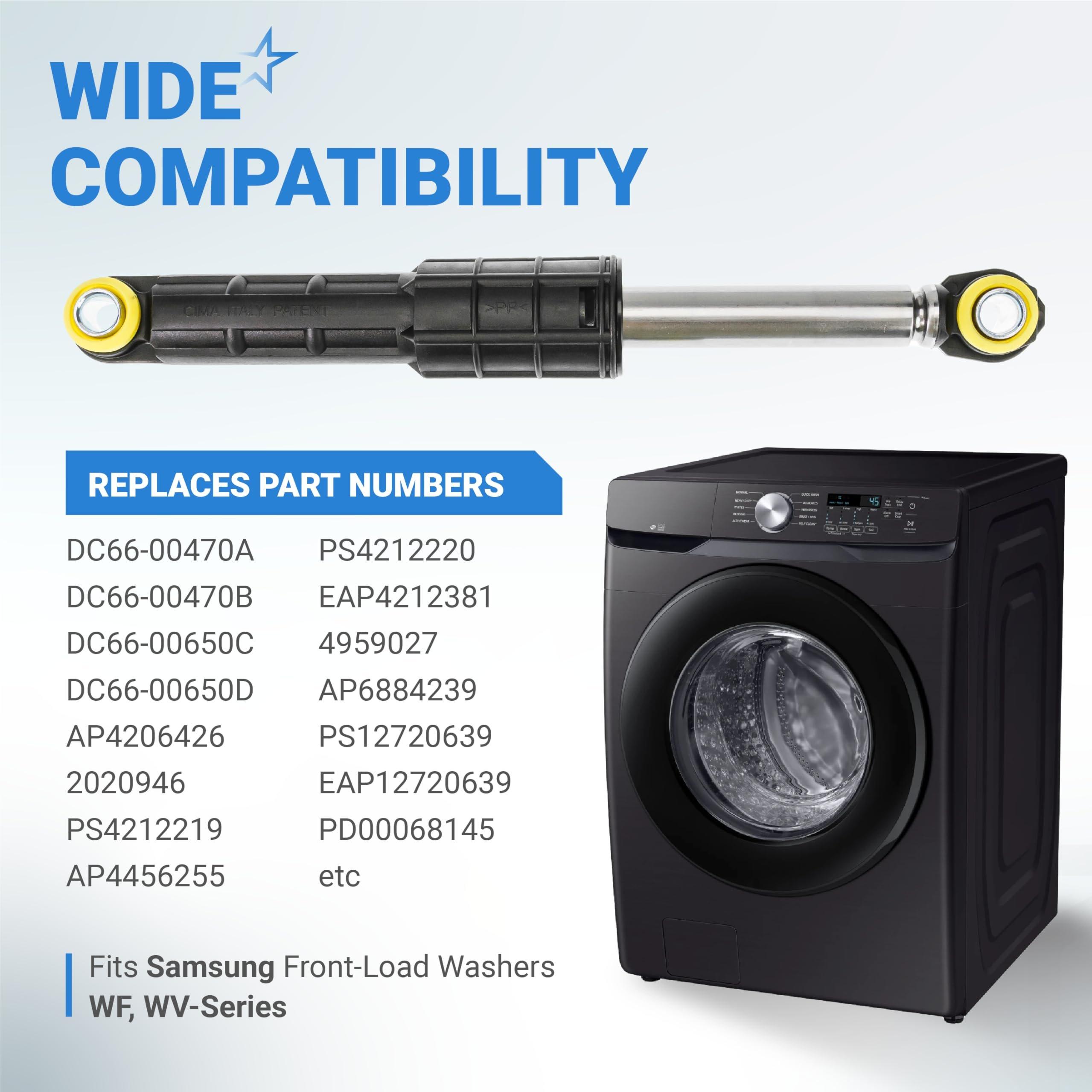 [Lifetime Warranty] DC66-00470A & DC66-00470B Washer Shock Absorber Replacement - Compatible with Samsung Washing Machines - Replaces AP4206426 2020946 DC66-00650C DC66-00650D PS4212219 - Pack of 4 image 4