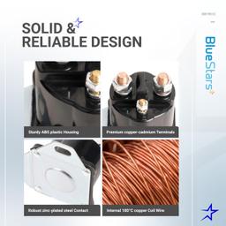 [Lifetime Warranty] SW1951C Heavy Duty Starter Solenoid Relay - Compatible with Ford F150 F250 F350 F450 F550 E150 E250 E350 Escort Bronco Mustang Ranger & Mercury & Lincoln - E5TZ-11450-A E9TZ-11450-B SW1951 thumbnail 2