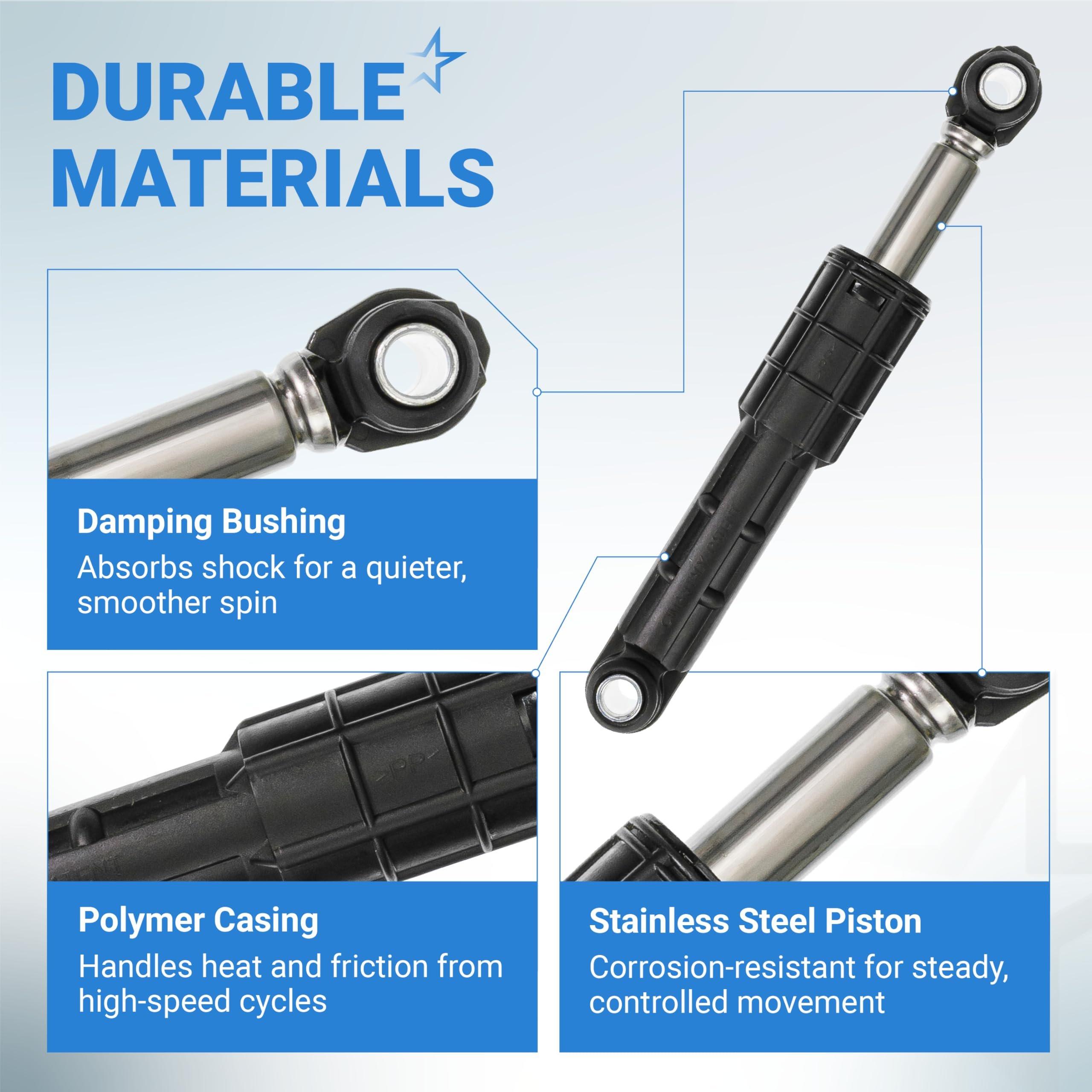 [Lifetime Warranty] DC66-00470A & DC66-00470B Washer Shock Absorber Replacement - Compatible with Samsung Washing Machines - Replaces AP4206426 2020946 DC66-00650C DC66-00650D PS4212219 - Pack of 4 image 2