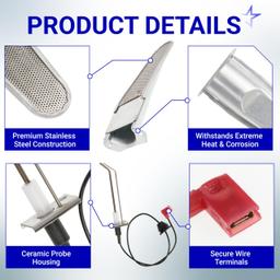 [Lifetime Warranty] 30268 36043 RV Burner Head and 35100 91788 Furnaces Ignitor Electrode Kit - Fit for Domestic Atwood Hydro Flame 79 85 AFS & AFM Series LPG Heaters Fireplaces Atwood RV Furnace thumbnail 3