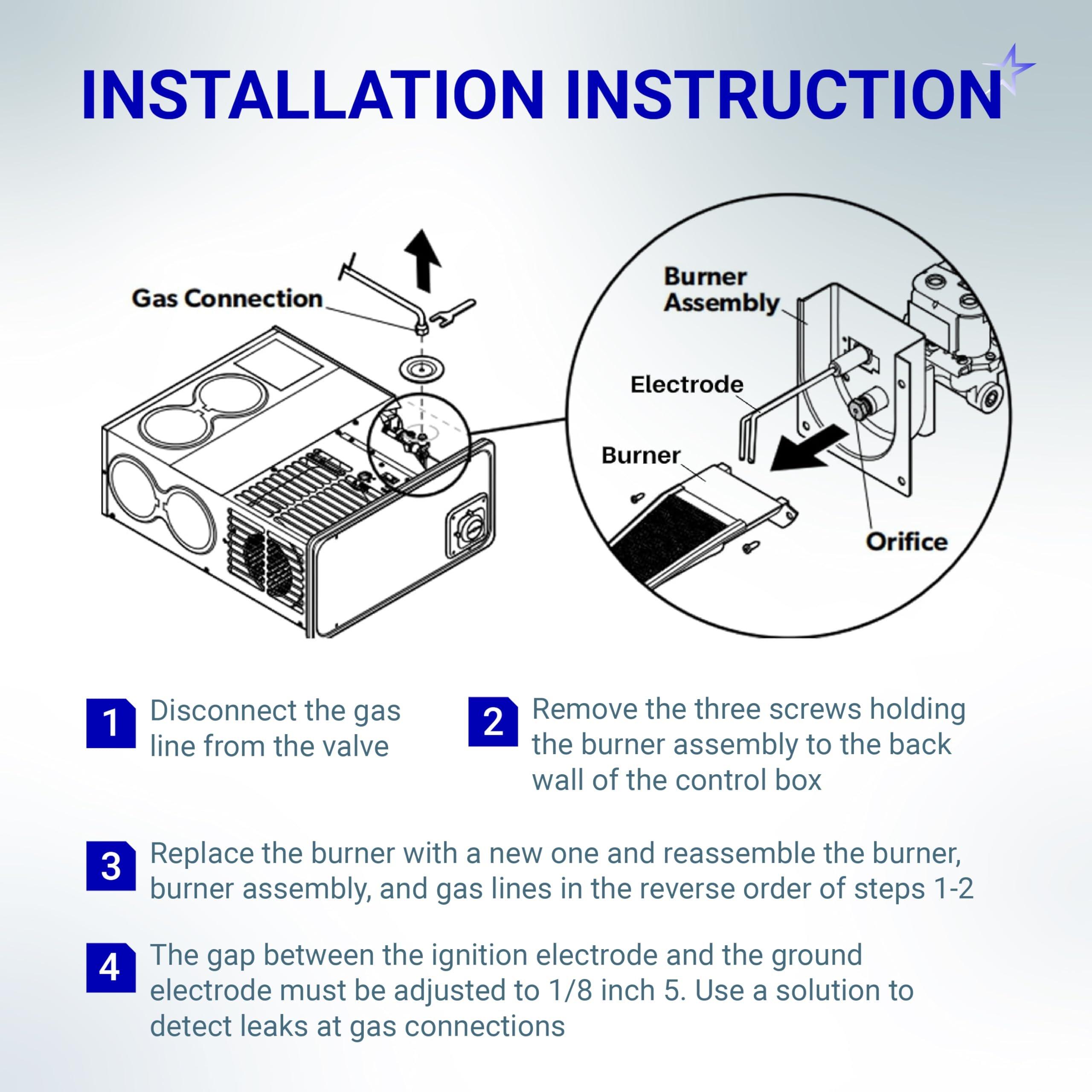 [Lifetime Warranty] 30268 36043 RV Burner Head and 35100 91788 Furnaces Ignitor Electrode Kit - Fit for Domestic Atwood Hydro Flame 79 85 AFS & AFM Series LPG Heaters Fireplaces Atwood RV Furnace image 4