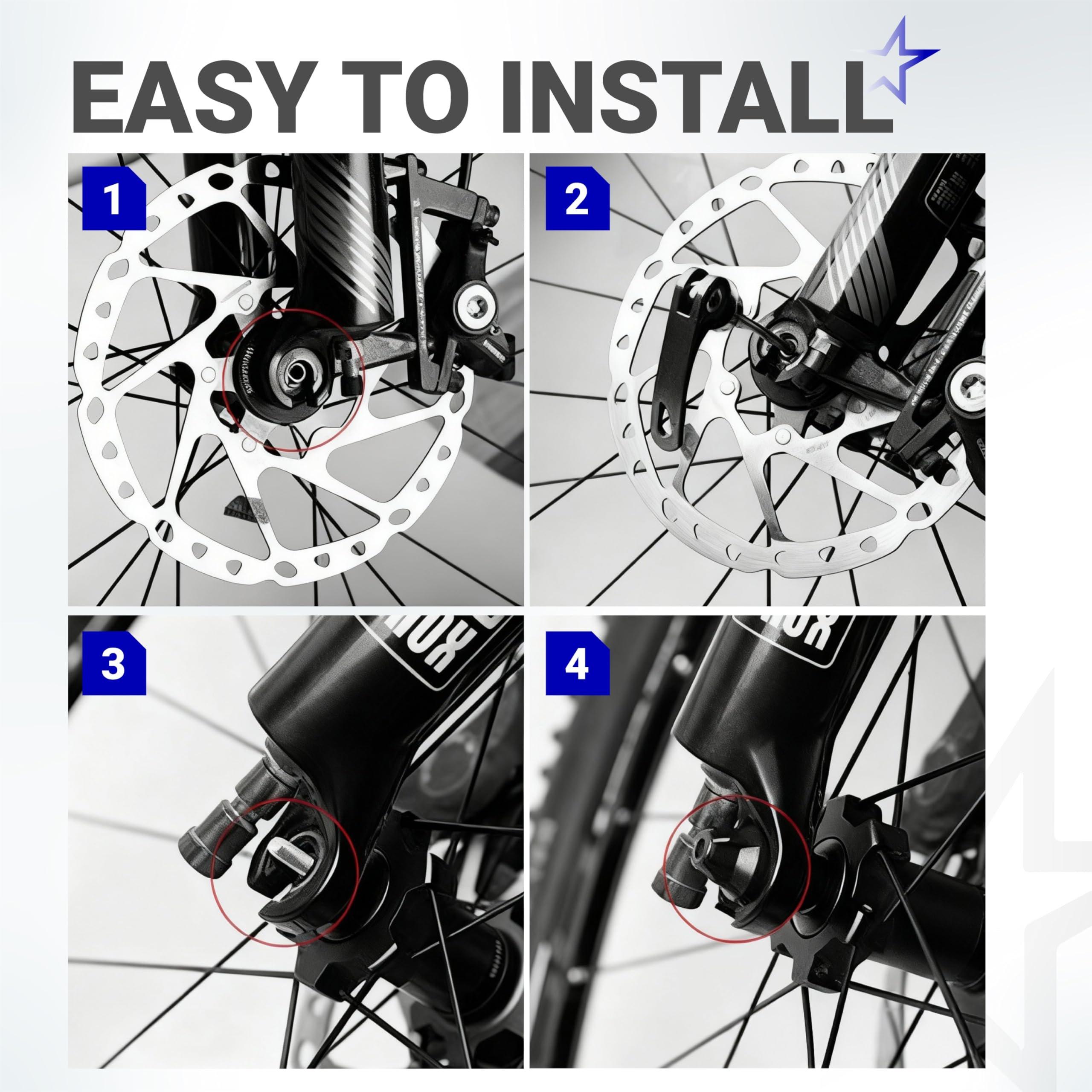 [Lifetime Warranty] Quick Release Skewer Front & Rear Wheel Axle for Mountain Bike, Road Bike, BMX Bicycle, MTB Wheel Hub, Aluminium Alloy Clip Bolt Lever Axle Set (1 Pair) image 6