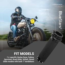 [Lifetime Warranty] 1-Inch Handlebar Hand Grips, Non-Slip and Durable - Compatible with Harley Dyna, Sportster 883 1200, Road Glide, Softail, Street Glide, Tour Glide thumbnail 5