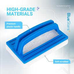 [Lifetime Warranty] Hand-Held Sponge Pool Scrub Brush - for Tile, Grout, Walls, Vinyl Liners, Spas, Tubs, Showers - Pack of 2 thumbnail 4