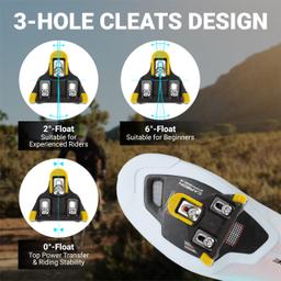 [Lifetime Warranty] Bike Cleats - Compatible with Shimano SPD-SL Pedals - 6-Degree Float Cleat for Cycling Shoes Suitable for Spinning Indoor Cycling Mountain Biking Outdoor Road Cycling - Pack of 2 thumbnail 4