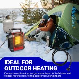 [Lifetime Warranty] [CSA Certified] Propane Fuel Filter F273699 with 6FT Hose & QCC1/Type1 Adapter, Fit Buddy Series, Mr.Heater Buddy & Big Buddy Heaters, Connect 20-45 lb Propane Tanks thumbnail 7