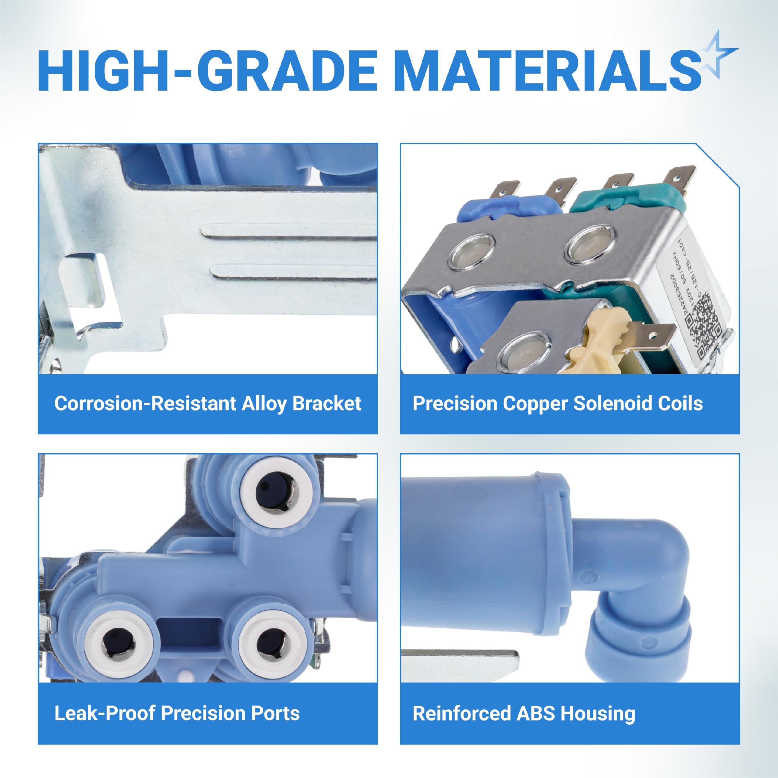 [Lifetime Warranty] 242253002 Refrigerator Water Inlet Valve - Compatible with Frigidaire Electrolux Kenmore Crosley Refrigerators - Replaces 242102201 2689640 AP5669874 PS7321353 EAP7321353 image 3