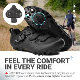 [Lifetime Warranty] Bike Cleats - Compatible with Shimano SPD & Look X-Track Pedals - Cycling Cleat for Cycling Shoes Suitable for Spinning Indoor Cycling Mountain Biking Outdoor Road Cycling - Pack of 2 thumbnail 5