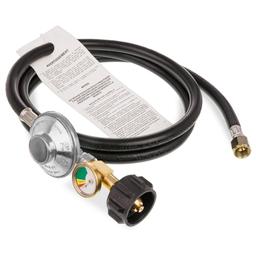 [Lifetime Warranty] [CSA Certified] 6 Feet Propane Hose Regulator with Gauge - Universal Regulator for Weber Nexgrill Cuisinart Grill, Patio Heater and Fire Pit, Low Pressure 3/8" Female Flare Nut thumbnail 0
