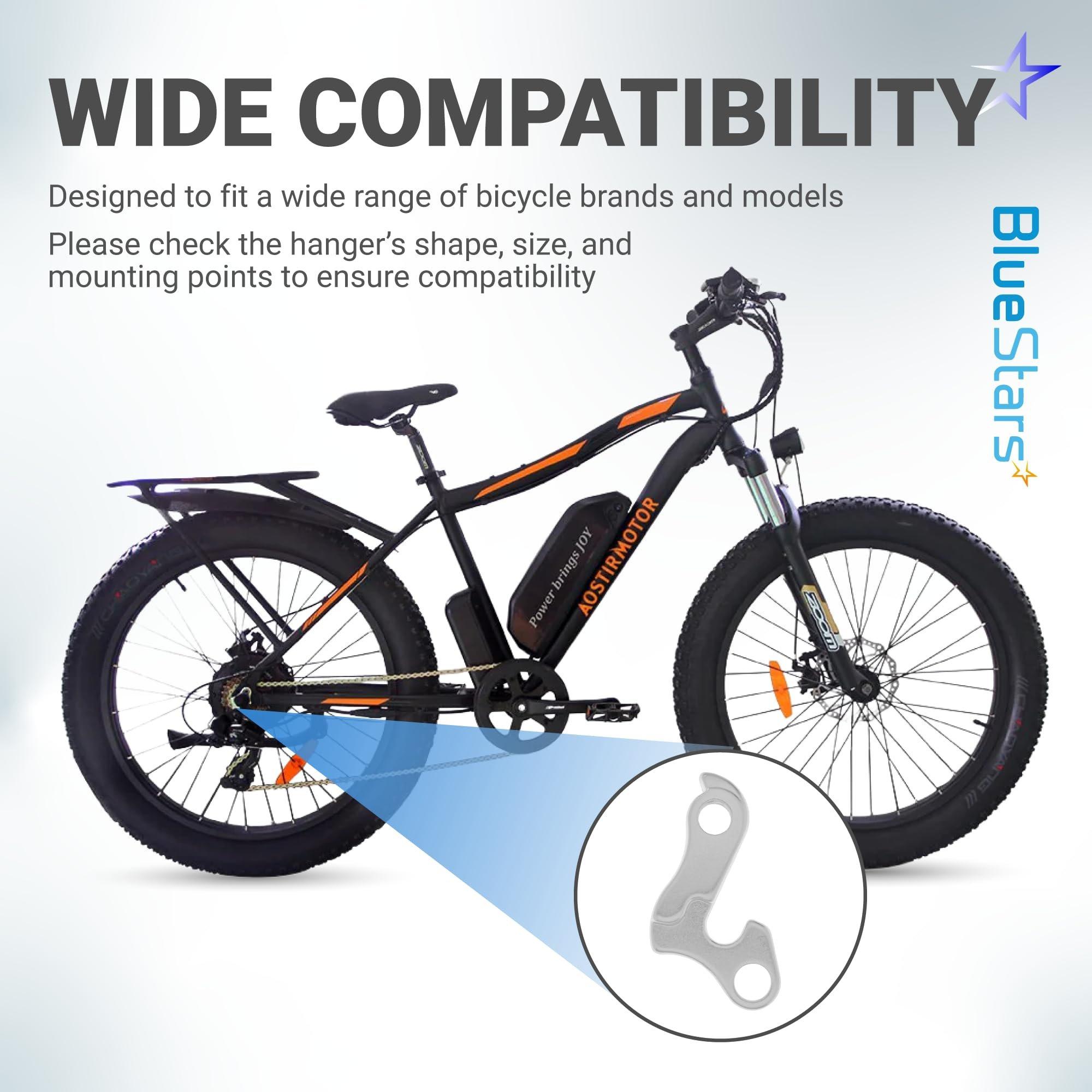 [Lifetime Warranty] Bicycle Bike Derailleur Hanger Derailleur Bracket Bike Tail Hook Frame Gear Tail Hook Aluminium Alloy Mountain Rear - for Cyclocross, Mountain, Road Racing Bike - Pack of 2 image 5