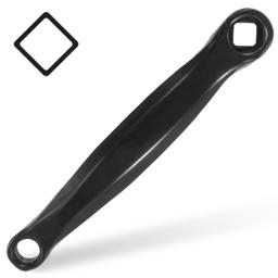 [Lifetime Warranty] Crank Left Arm with Diamond Hole, 170mm Aluminium Alloy Bicycle Crank Arm Left Replacement for Mountain Bike Road Bike (Black) thumbnail 0
