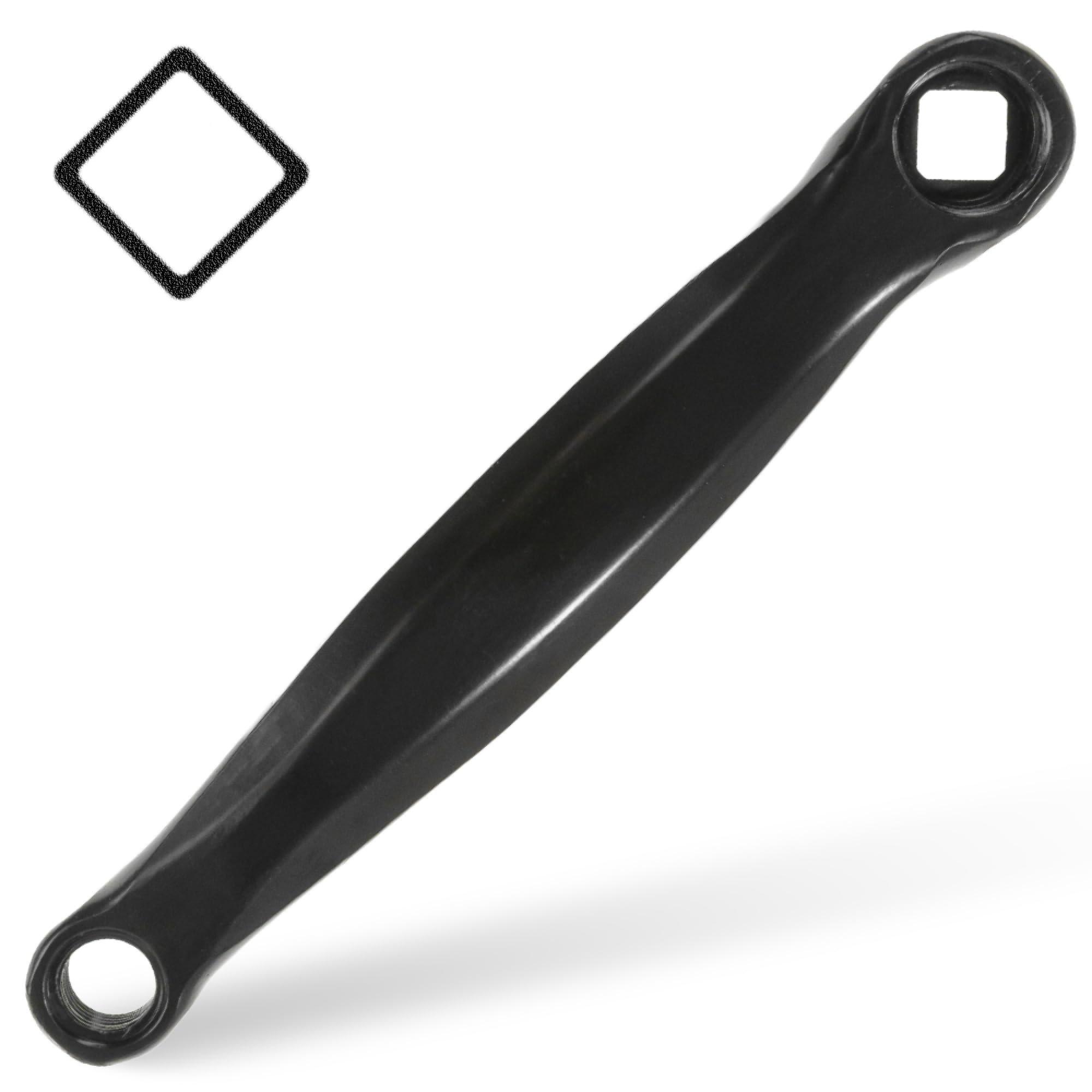 [Lifetime Warranty] Crank Left Arm with Diamond Hole, 170mm Aluminium Alloy Bicycle Crank Arm Left Replacement for Mountain Bike Road Bike (Black) image 0