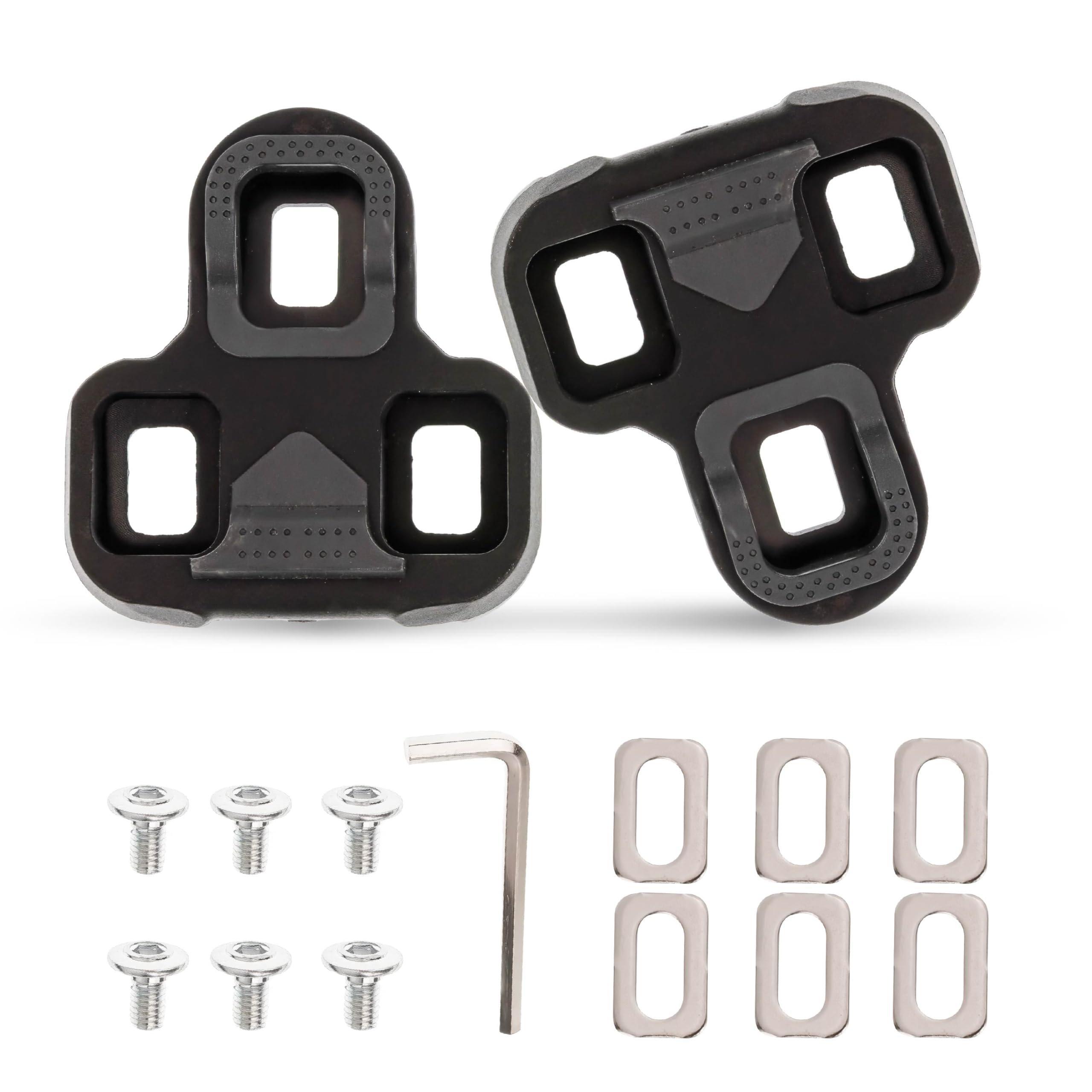 [Lifetime Warranty] Bike Cleats - Compatible with Look KEO Pedals - 0-Degree Float Fixed Cleat for Cycling Shoes Suitable for Spinning Indoor Cycling Mountain Biking Outdoor Road Cycling - Pack of 2 image 0