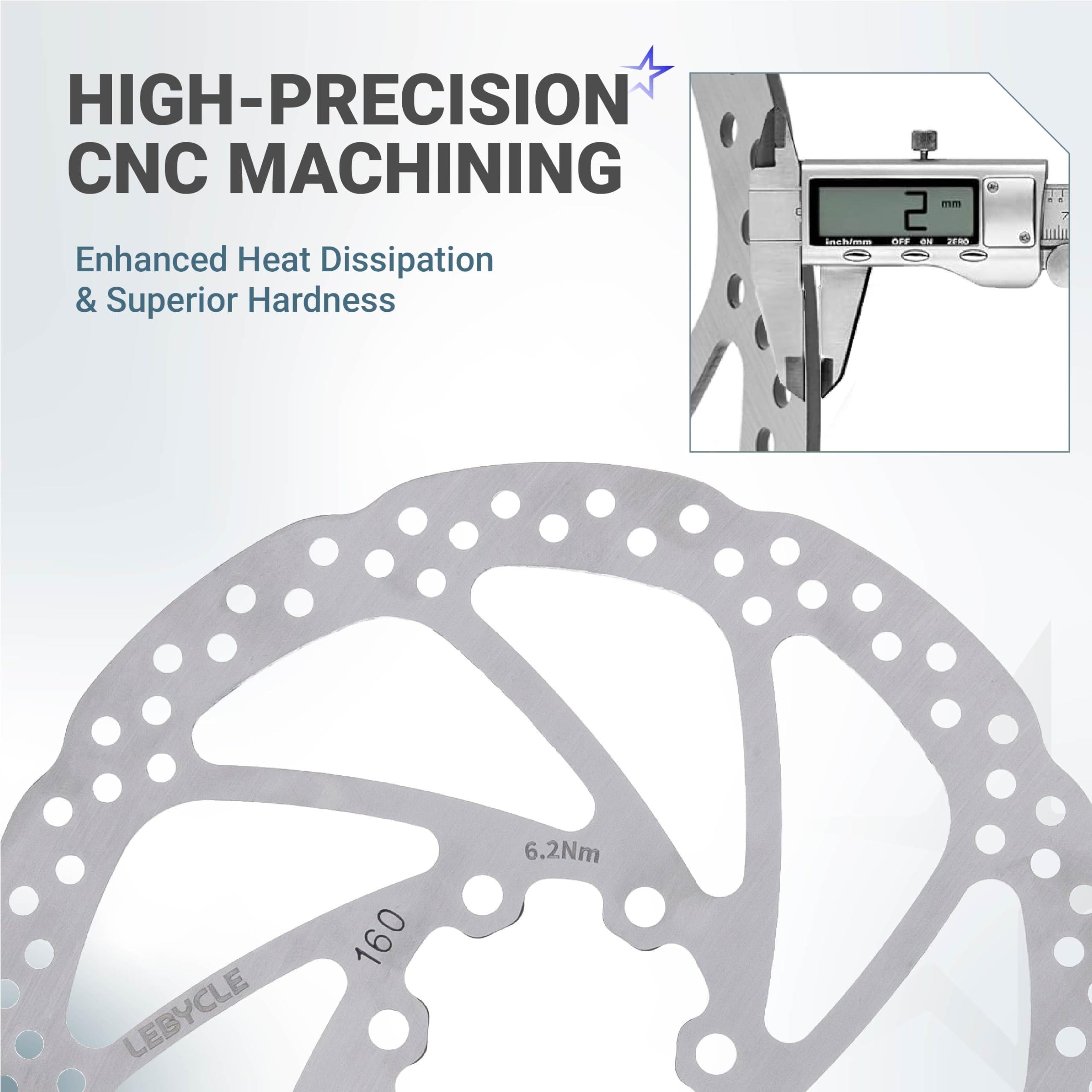 [Lifetime Warranty] 160mm Disc Brake Rotor Stainless Steel Bike Disc Brake Rotor with 6 Bolts - Fit for Road Bike Mountain Bike MTB BMX image 7