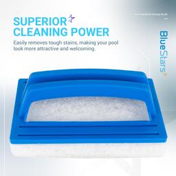 [Lifetime Warranty] Hand-Held Sponge Pool Scrub Brush - for Tile, Grout, Walls, Vinyl Liners, Spas, Tubs, Showers - Pack of 2 thumbnail 1
