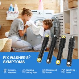 [Lifetime Warranty] DC66-00470A & DC66-00470B Washer Shock Absorber Replacement - Compatible with Samsung Washing Machines - Replaces AP4206426 2020946 DC66-00650C DC66-00650D PS4212219 - Pack of 4 thumbnail 3