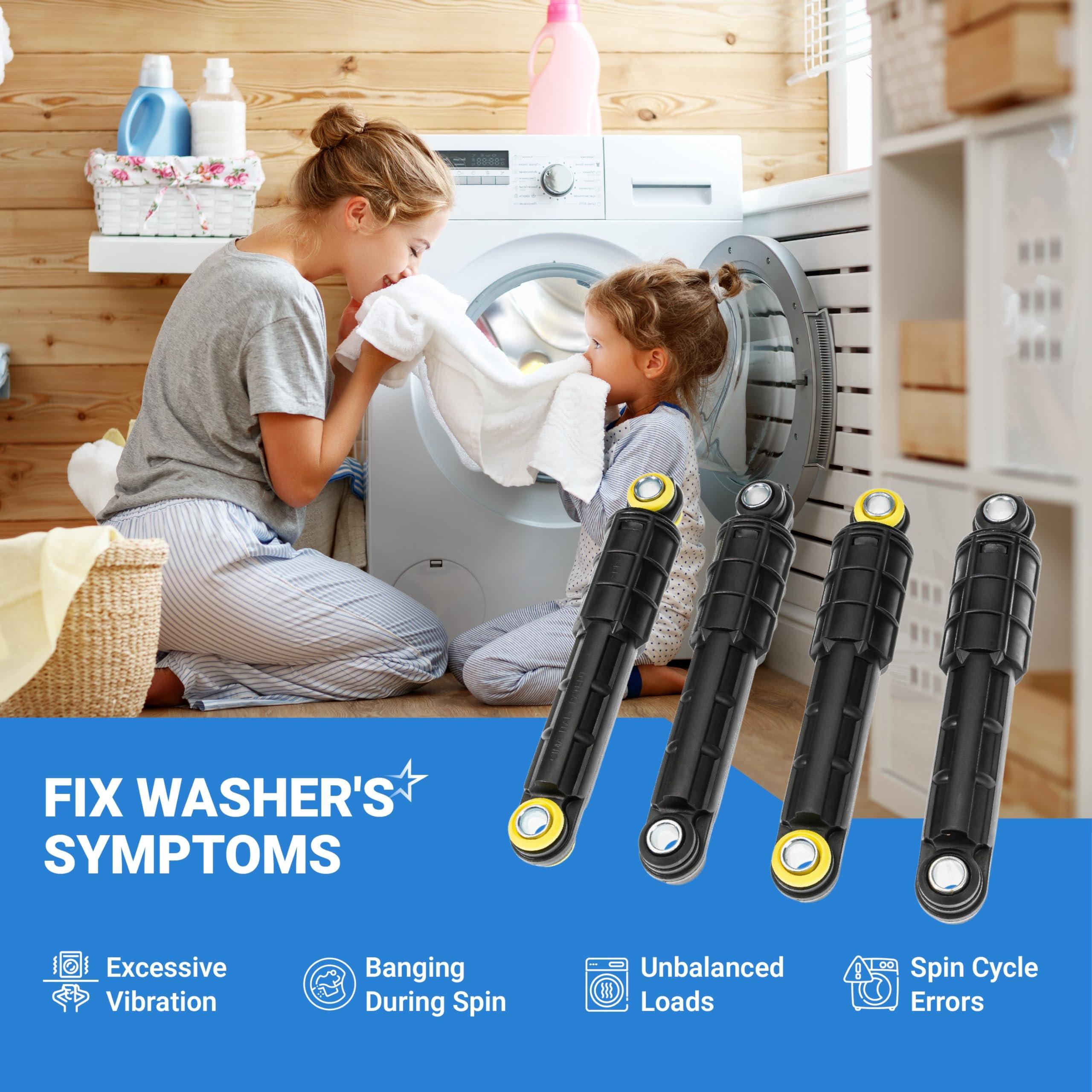 [Lifetime Warranty] DC66-00470A & DC66-00470B Washer Shock Absorber Replacement - Compatible with Samsung Washing Machines - Replaces AP4206426 2020946 DC66-00650C DC66-00650D PS4212219 - Pack of 4 image 3