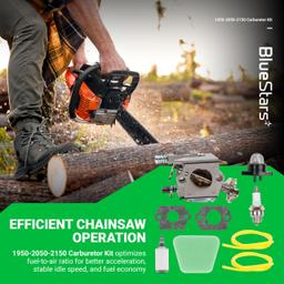 [Lifetime Warranty] 1950 2050 2150 Carburetor Kit - Compatible with Poulan 1900 2055 2175 2350 2450 2550 262 Wild Thing 545081885 530069703 C1Q-W8 C1Q-W14 WT-891 WT-324 Air Filter Fuel Line Spark Plug thumbnail 6