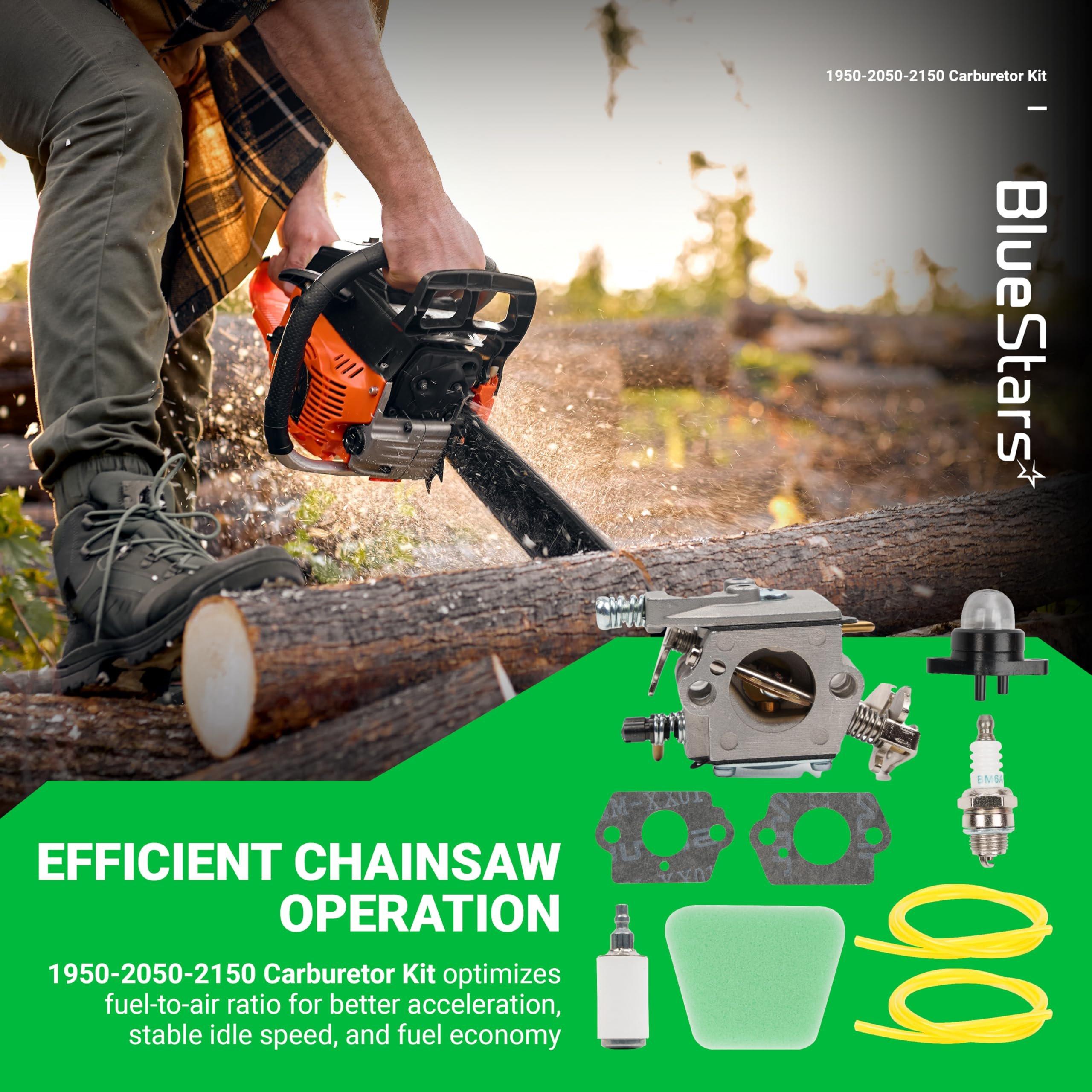 [Lifetime Warranty] 1950 2050 2150 Carburetor Kit - Compatible with Poulan 1900 2055 2175 2350 2450 2550 262 Wild Thing 545081885 530069703 C1Q-W8 C1Q-W14 WT-891 WT-324 Air Filter Fuel Line Spark Plug image 6