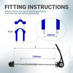 [Lifetime Warranty] Quick Release Skewer Front & Rear Wheel Axle for Mountain Bike, Road Bike, BMX Bicycle, MTB Wheel Hub, Aluminium Alloy Clip Bolt Lever Axle Set (1 Pair) thumbnail 2