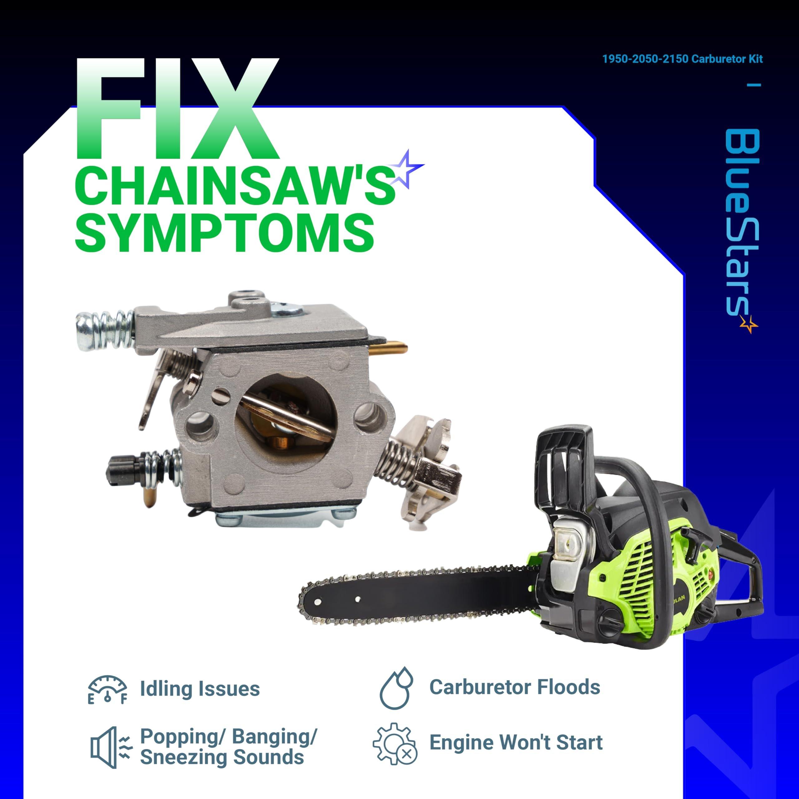 [Lifetime Warranty] 1950 2050 2150 Carburetor Kit - Compatible with Poulan 1900 2055 2175 2350 2450 2550 262 Wild Thing 545081885 530069703 C1Q-W8 C1Q-W14 WT-891 WT-324 Air Filter Fuel Line Spark Plug image 5
