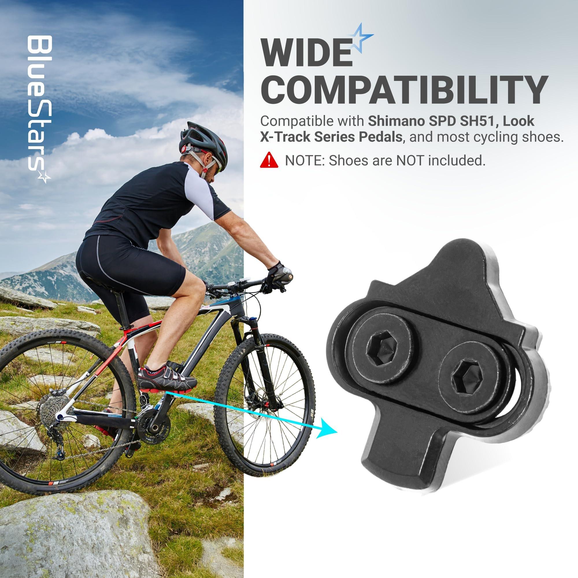 [Lifetime Warranty] Bike Cleats - Compatible with Shimano SPD & Look X-Track Pedals - Cycling Cleat for Cycling Shoes Suitable for Spinning Indoor Cycling Mountain Biking Outdoor Road Cycling - Pack of 2 image 6