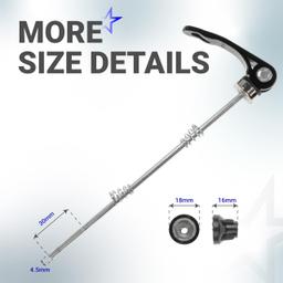 [Lifetime Warranty] Quick Release Skewer Front & Rear Wheel Axle for Mountain Bike, Road Bike, BMX Bicycle, MTB Wheel Hub, Aluminium Alloy Clip Bolt Lever Axle Set (1 Pair) thumbnail 3